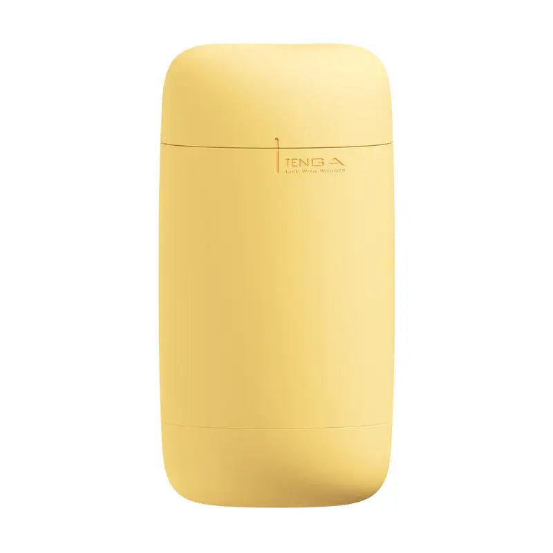 Tenga Puffy Custard Yellow Flip Open Design Easy Maintenance Reusable Silicone Device Singapore
