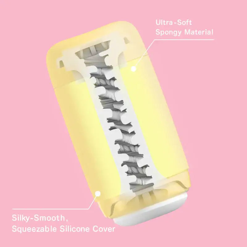 Tenga Puffy Custard Yellow Compact Sleek Design Convenient for Travel Durable Silicone Singapore
