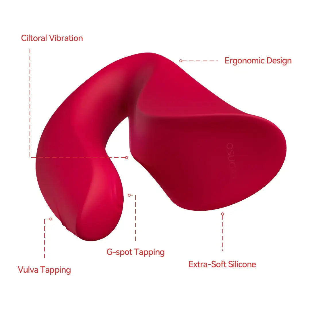OSUGA Ridge rechargeable dual side tapping vibrator with multiple speed modes Singapore