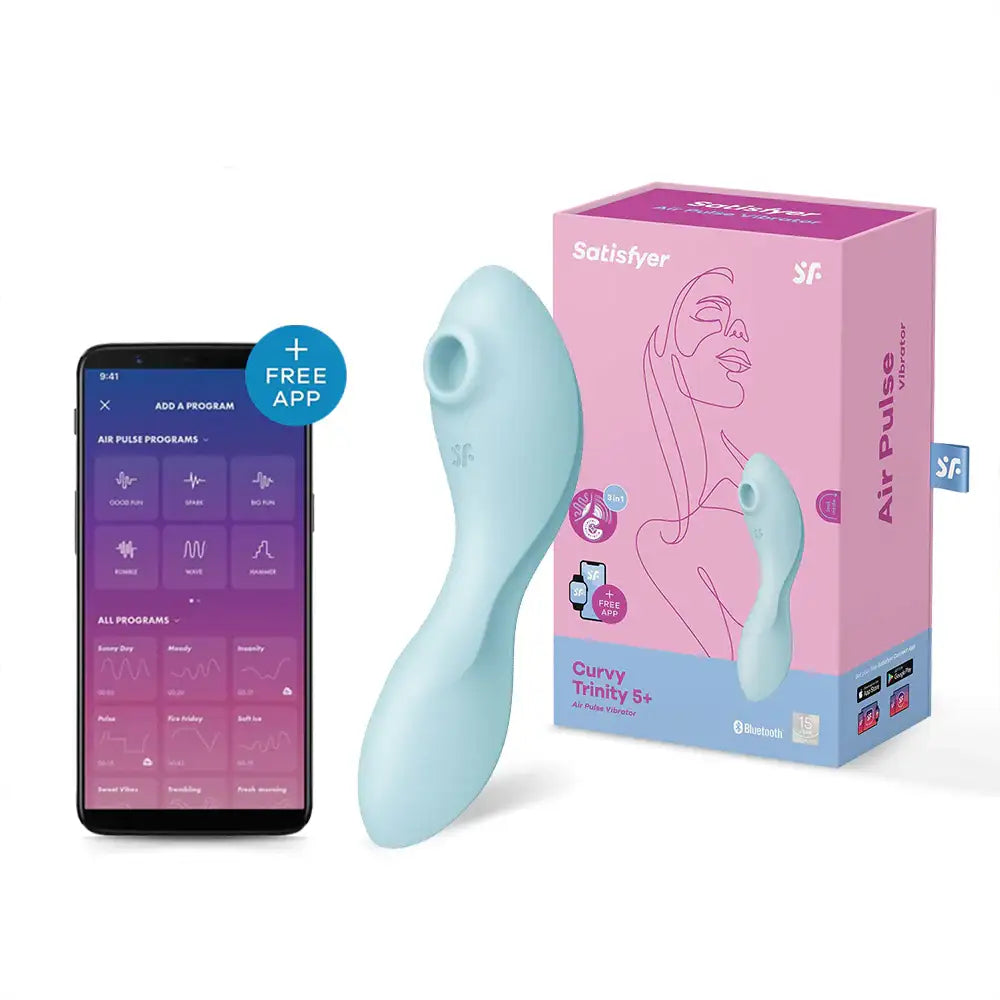 Satisfyer - Curvy Trinity 5+ - Blue - Frisky Business Adult Sex Toys Shop