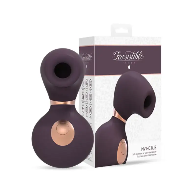 SHOTS Invincible Air Pulse Vibrator Purple Powerful air pulse design with ergonomic purple silicone for precise adult stimulation Singapore
