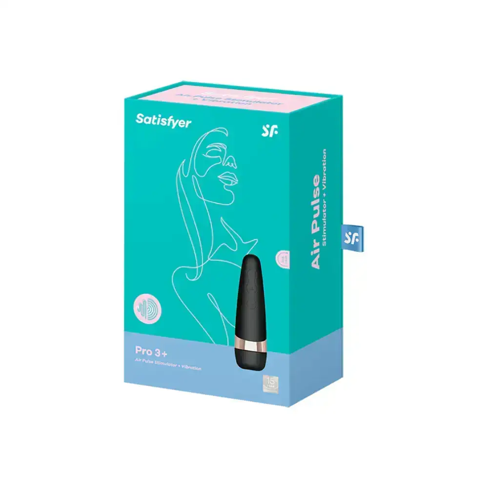 Satisfyer Pro 3+ Air Pulse & Vibration Clitoral Stimulator Ergonomic Shape Flexible Tip Rechargeable Personal Device Singapore