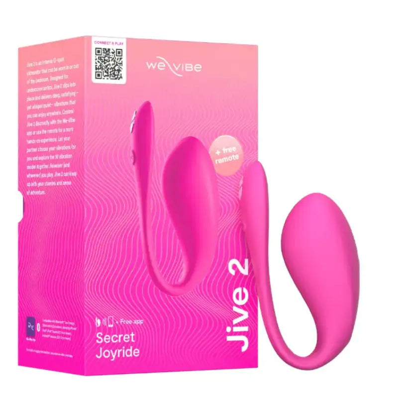 We-Vibe Jive 2 Electric Pink rechargeable wearable adult toy with long battery life Singapore
