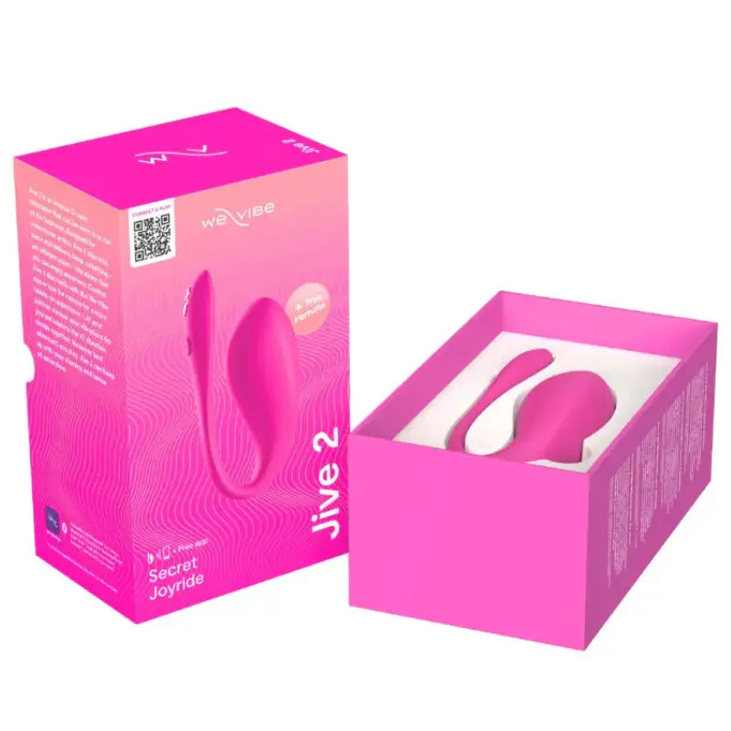 We-Vibe Jive 2 Electric Pink interactive vibrator compatible with smartphone app for personalized use Singapore