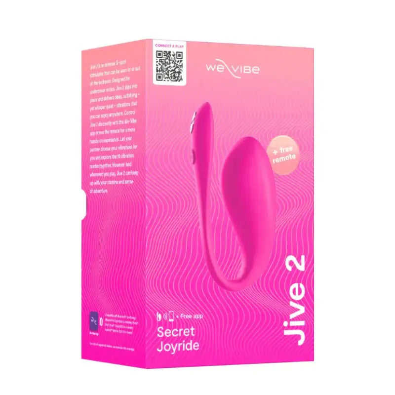 We-Vibe Jive 2 Electric Pink sleek pink design made from body-safe silicone for comfort Singapore