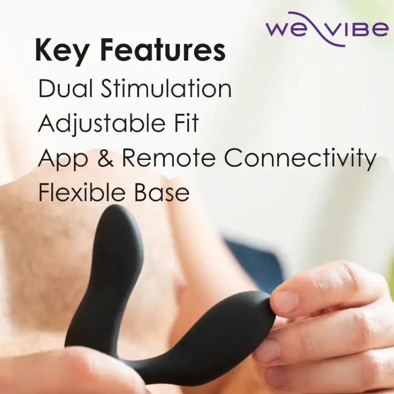 We-Vibe Vector+ Charcoal Black Flexible Couple Vibrator with Premium Silicone Singapore