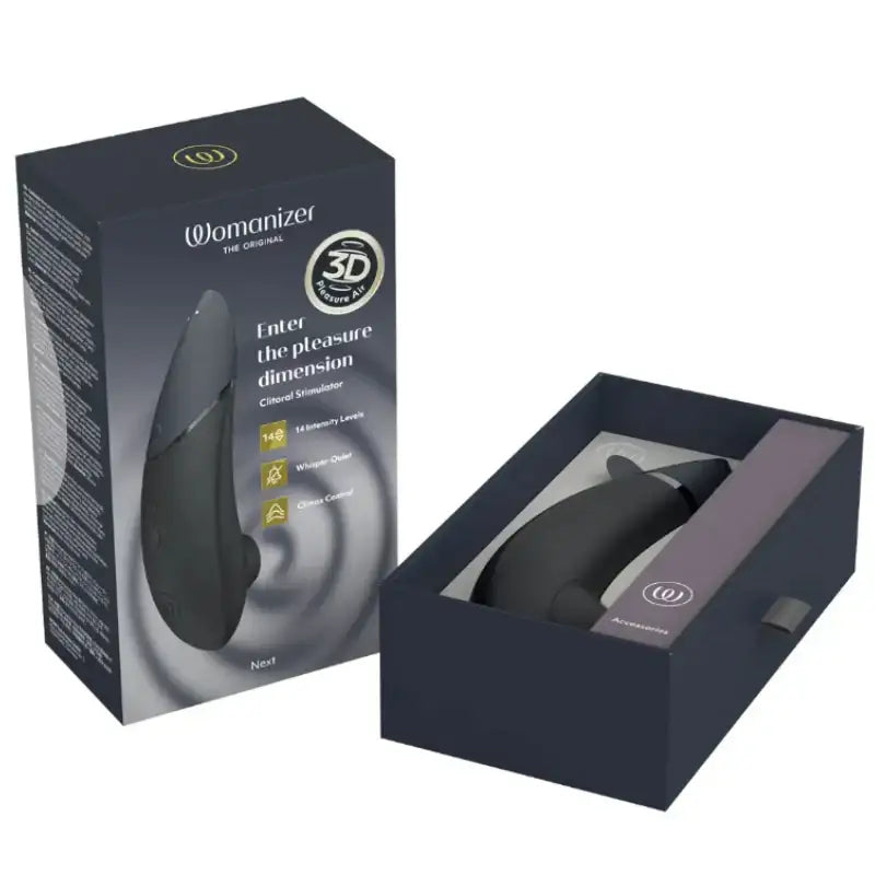 Womanizer Next Black travel friendly compact size ergonomic body for discreet storage Singapore