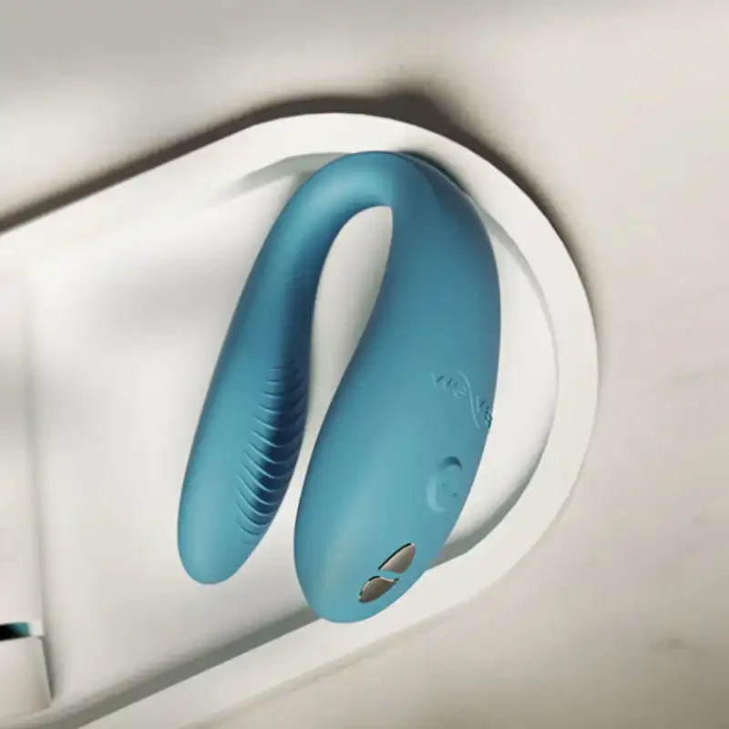 We-Vibe Sync Go Turquoise Sleek Turquoise Silicone Smooth Finish Comfortable Fit Singapore