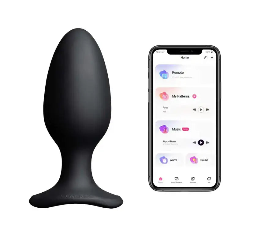 Lovense - Hush 2 (2.25 in) - Bluetooth Remote-Controlled Butt Plug - L - Frisky Business Adult Sex Toys Shop