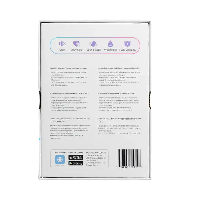 Lovense Hush 2 L ergonomic design comfortable fit large wearable stimulation device Singapore