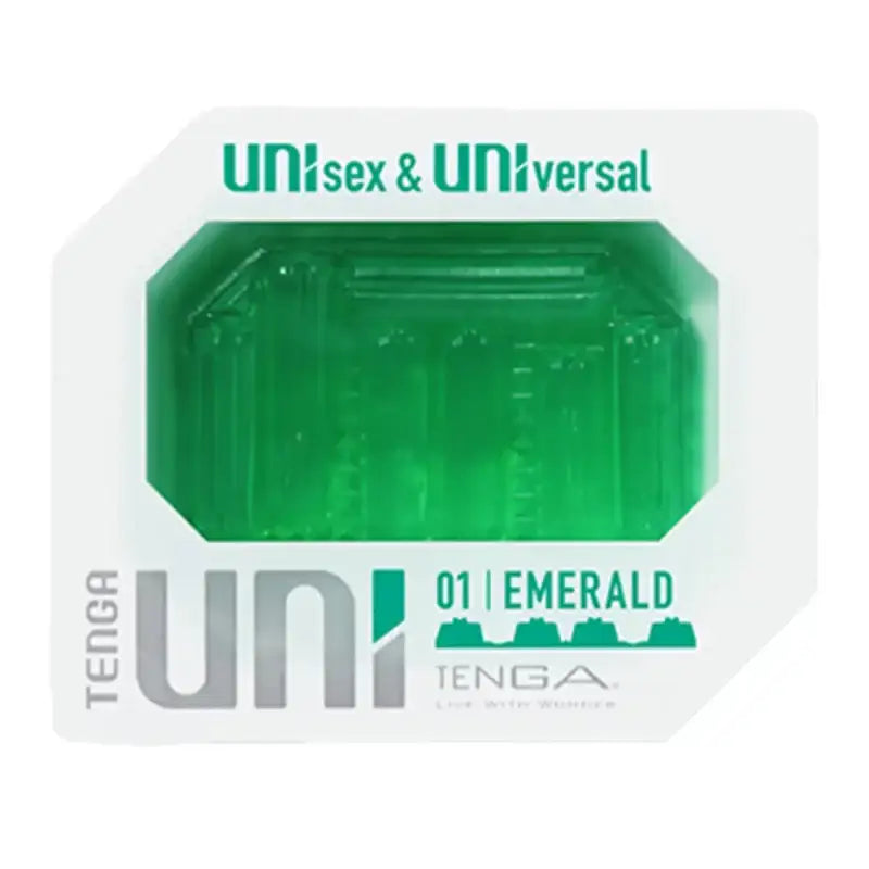 Tenga Uni Unisex & Universal Masturbator Emerald Realistic Interior Texture Soft Flexible Material High Quality Singapore