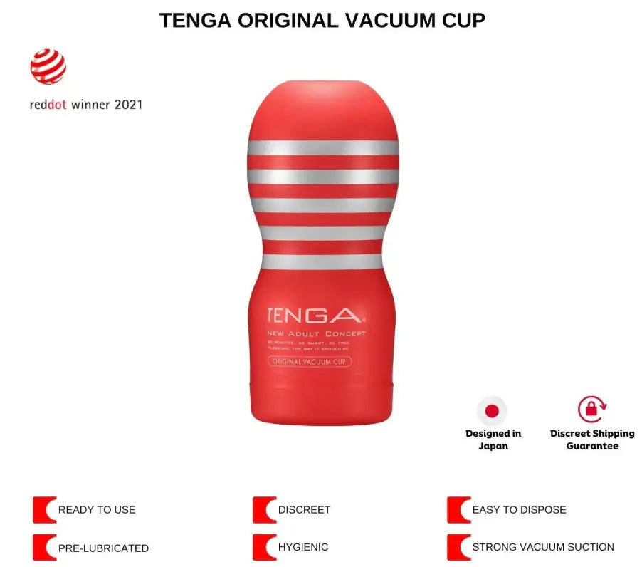 Tenga Original Vacuum Cup Masturbator Regular Realistic Interior Texture Soft Flexible Material High Quality Singapore