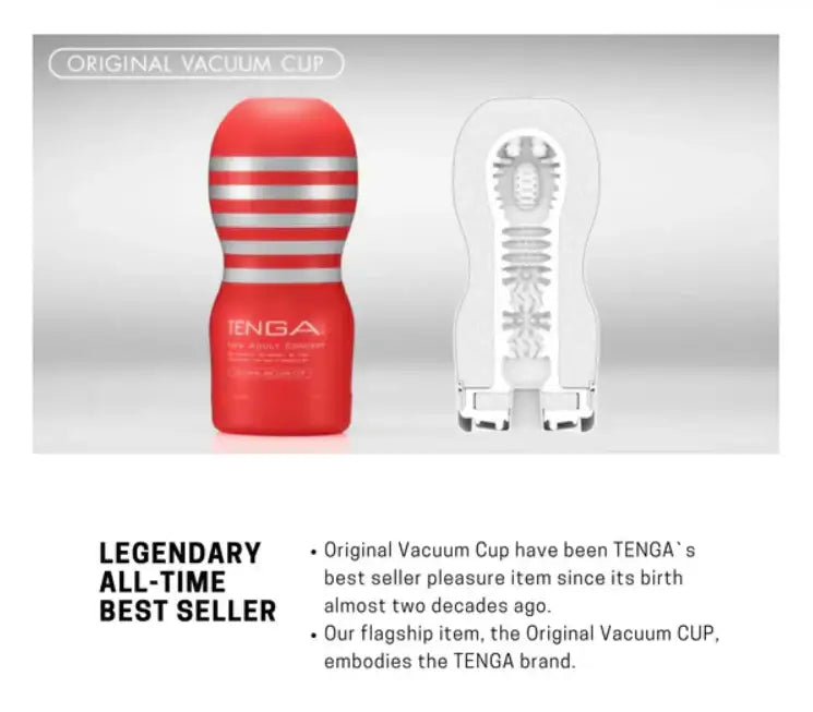Tenga Original Vacuum Cup Masturbator Regular Compact Sleek Design Convenient for Travel Durable Silicone Singapore