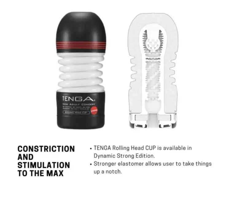Tenga Rolling Head Cup Masturbator Hard Adjustable Tightness Enhanced Stimulation Comfortable Grip Singapore