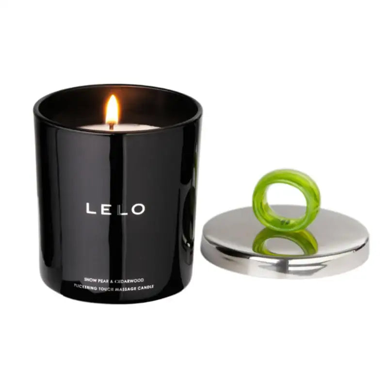 LELO - Flickering Touch Massage Candle - Snow Pear & Cedarwood - Frisky Business Adult Sex Toys Shop