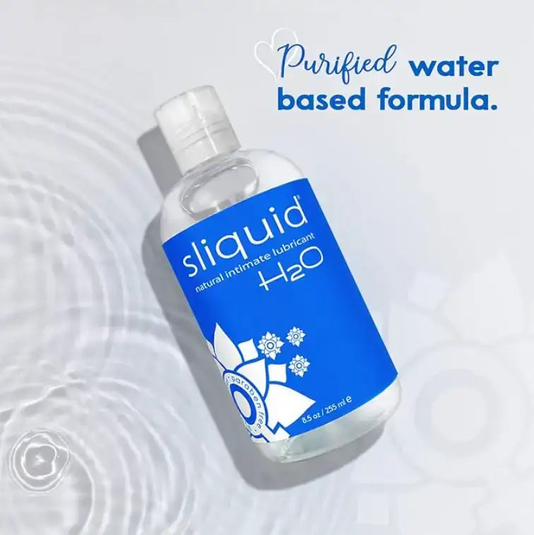 Sliquid - Naturals H2O Intimate Water Based Lubricant Glycerine And Paraben Free 255ml - Frisky Business Adult Sex Toys Shop