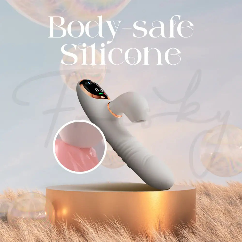 Cindy – 3 In 1 Automatic Thrusting Vibrating and Suction Vibrator - Frisky Business Adult Sex Toys Shop