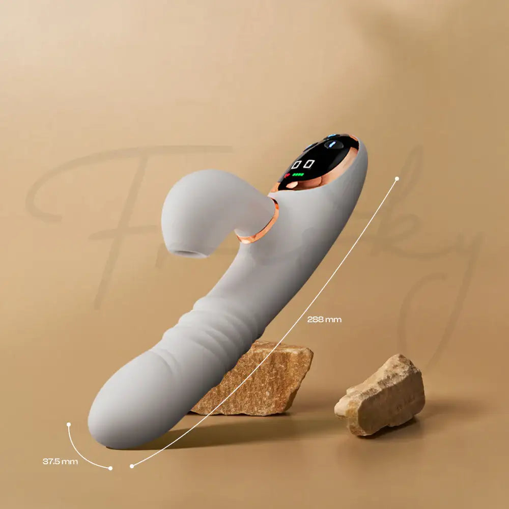 Cindy – 3 In 1 Automatic Thrusting Vibrating and Suction Vibrator - Frisky Business Adult Sex Toys Shop