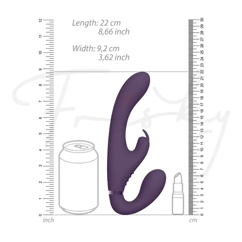 SHOTS Suki Vibrating Strapless Strap-on Rabbit Purple Quiet motor with smooth surface for discreet intimate enjoyment Singapore