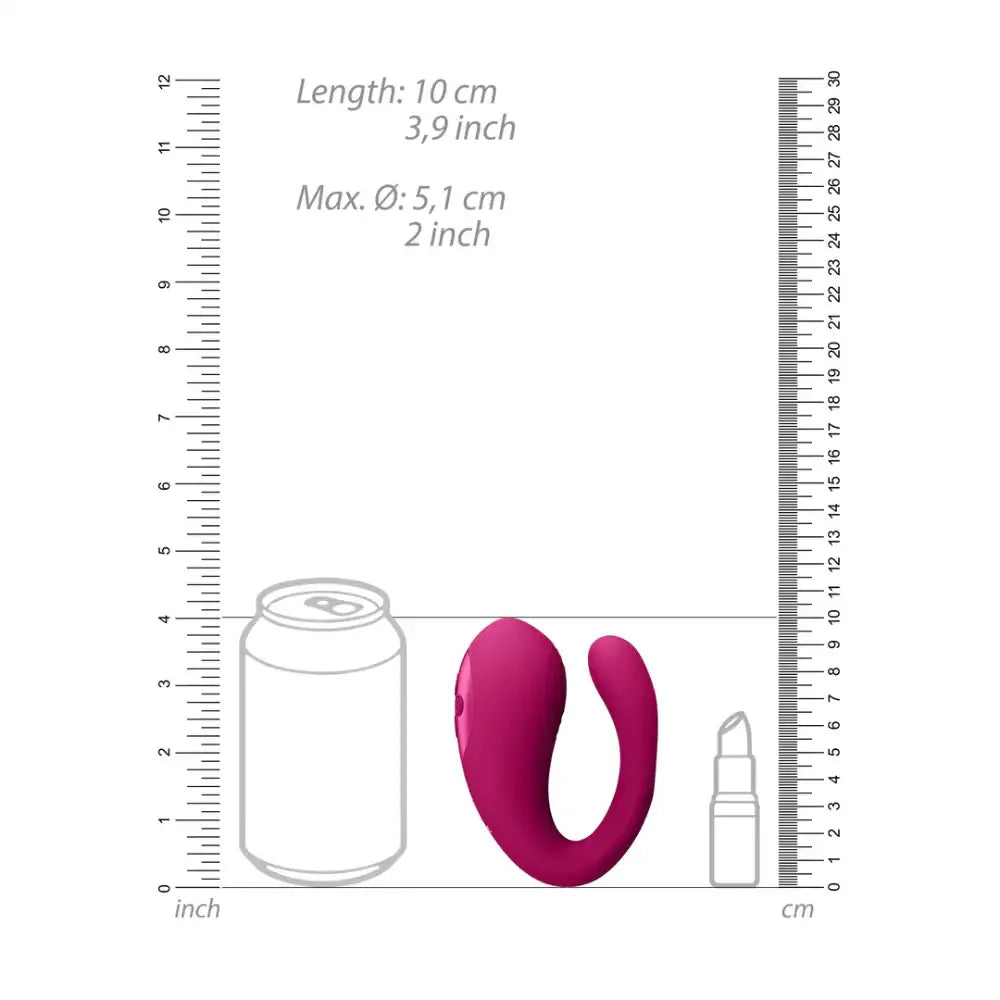 SHOTS Yoko Triple Action Vibrator Pink Compact vibrator with soft silicone texture for solo or partner intimate use Singapore