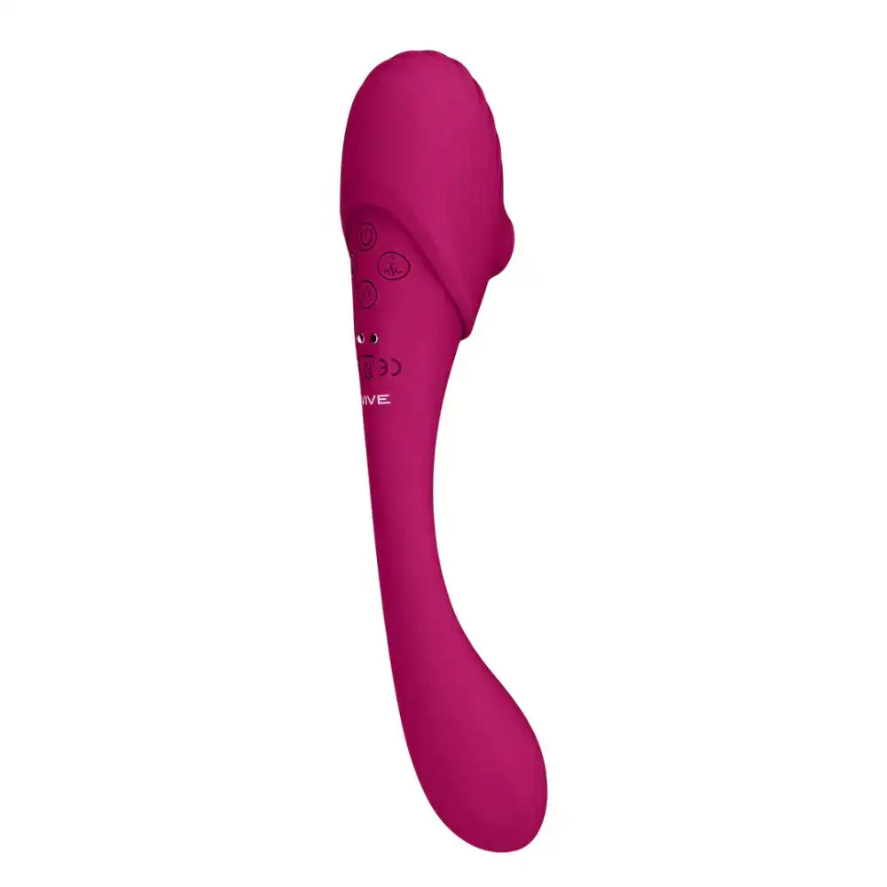 SHOTS Mirai Double Ended Pulse Wave & Air Wave Bendable Vibrator Pink app controlled functions with customizable intensity and vibration patterns Singapore