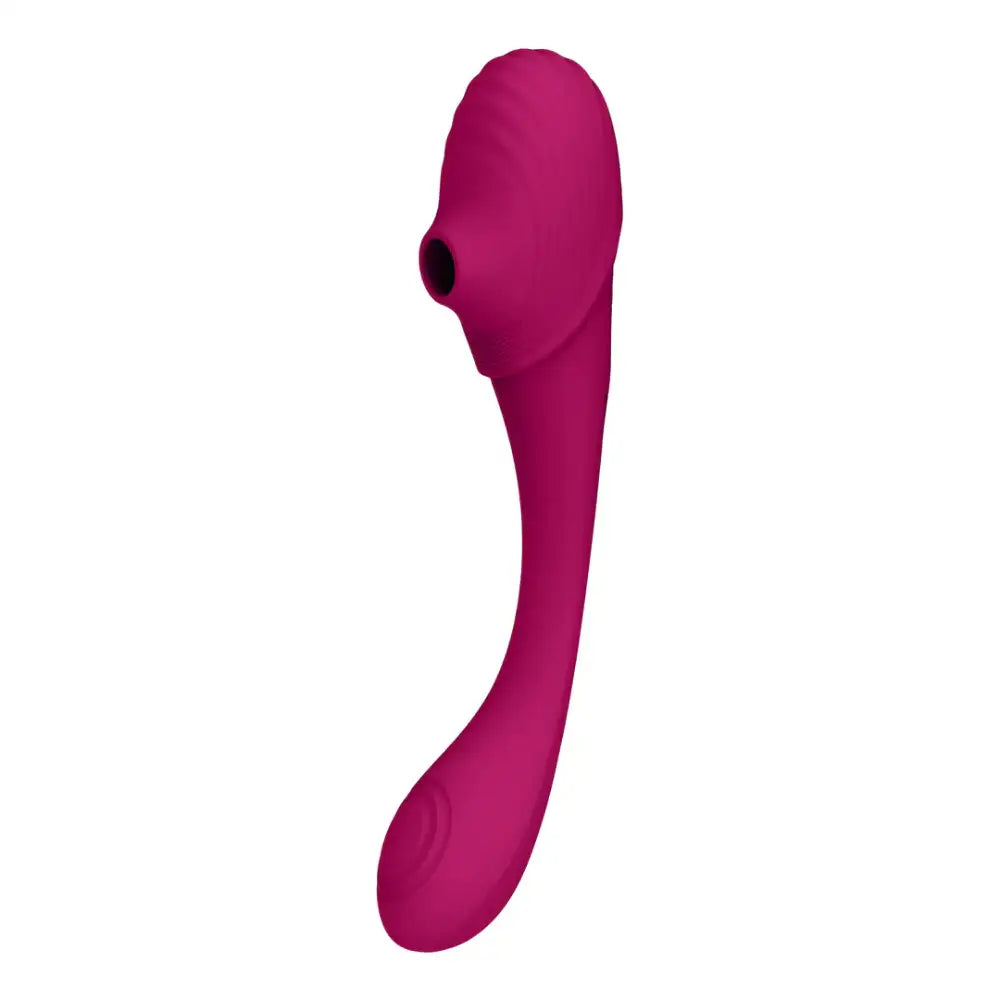 SHOTS Mirai Double Ended Pulse Wave & Air Wave Bendable Vibrator Pink Bluetooth connectivity for interactive remote-controlled pleasure sessions Singapore