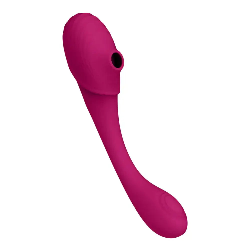 SHOTS Mirai Double Ended Pulse Wave & Air Wave Bendable Vibrator Pink sleek pink finish with modern aesthetic adult accessory Singapore