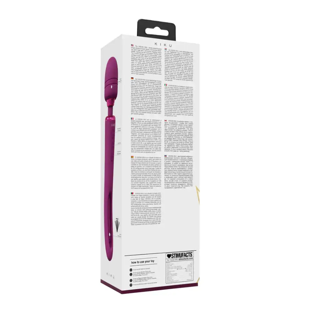 SHOTS Kiku Double Ended Wand with Innovative G-Spot Flapping Stimulator Pink sleek pink finish with modern ergonomic design for adult use Singapore