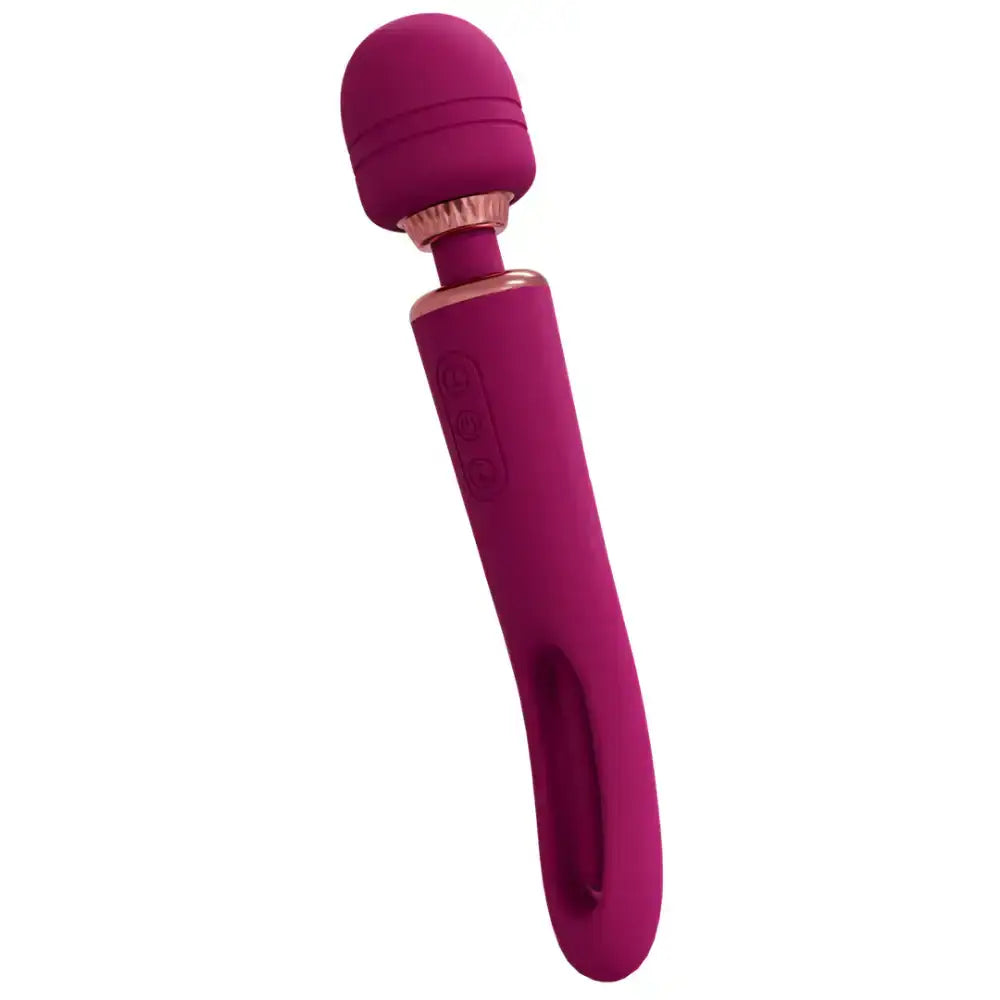 SHOTS Kiku Double Ended Wand with Innovative G-Spot Flapping Stimulator Pink ergonomic design for targeted G-spot and dual stimulation Singapore