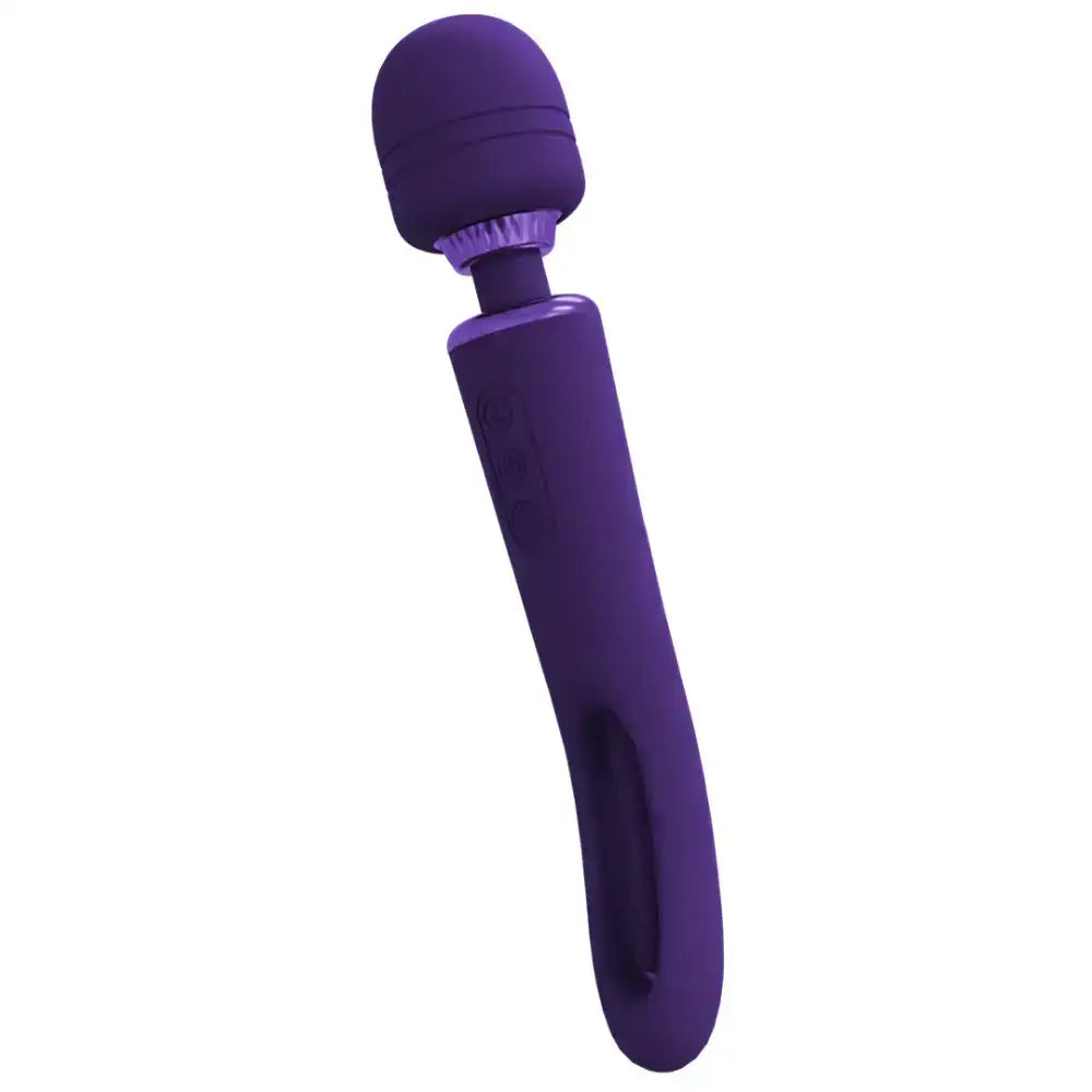 SHOTS Kiku Double Ended Wand with Innovative G-Spot Flapping Stimulator Purple sleek purple finish with modern ergonomic aesthetic Singapore