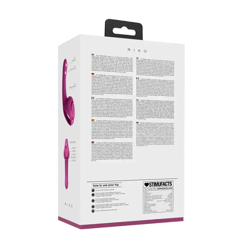 SHOTS Riko Triple Motor Thumper Pink Lightweight and ergonomic with triple motors for comfortable handling during solo or shared experiences Singapore