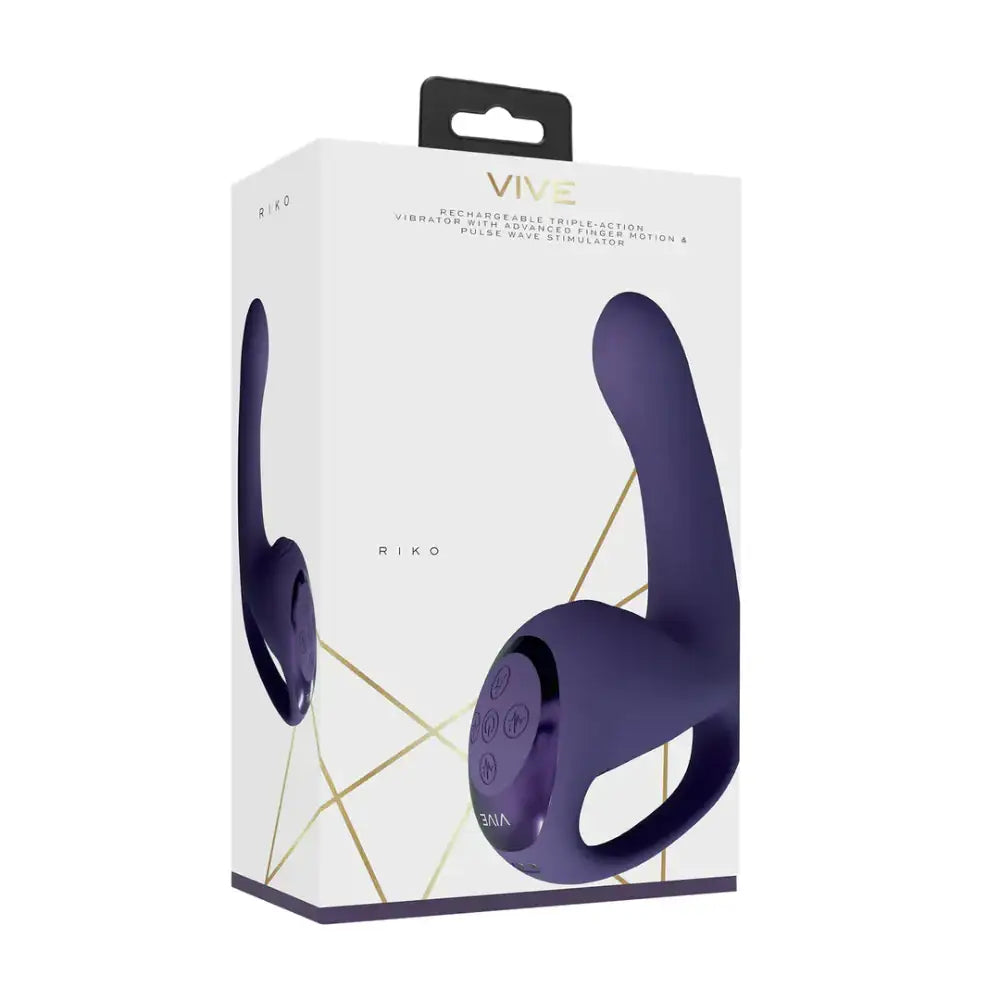 SHOTS Riko Triple Motor Thumper Purple USB rechargeable with long-lasting battery for uninterrupted intimate sessions Singapore