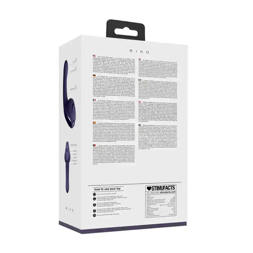 SHOTS Riko Triple Motor Thumper Purple Lightweight and ergonomic with triple motors for comfortable handling during solo or shared experiences Singapore