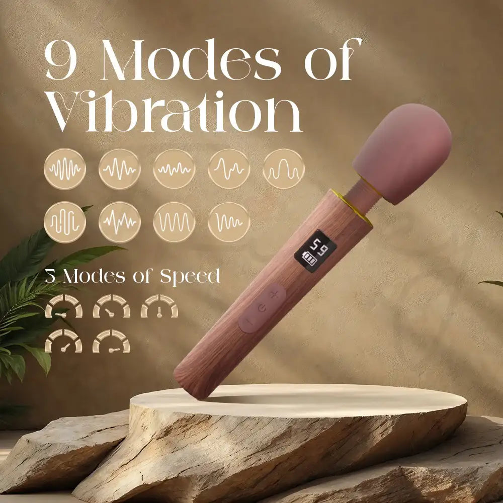 ElmWave - LCD Screen Display Large AV Wand Vibrator - Frisky Business Adult Sex Toys Shop