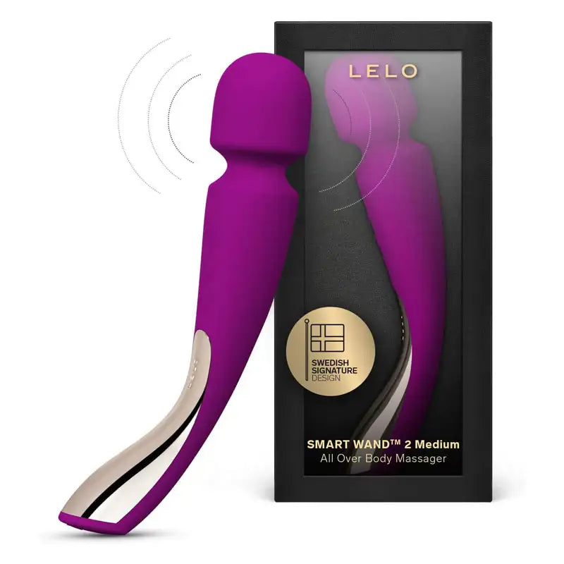 LELO Smart Wand 2 Medium Deep Rose medium wand with soft silicone and ergonomic shape for effortless handling and precise stimulation Singapore