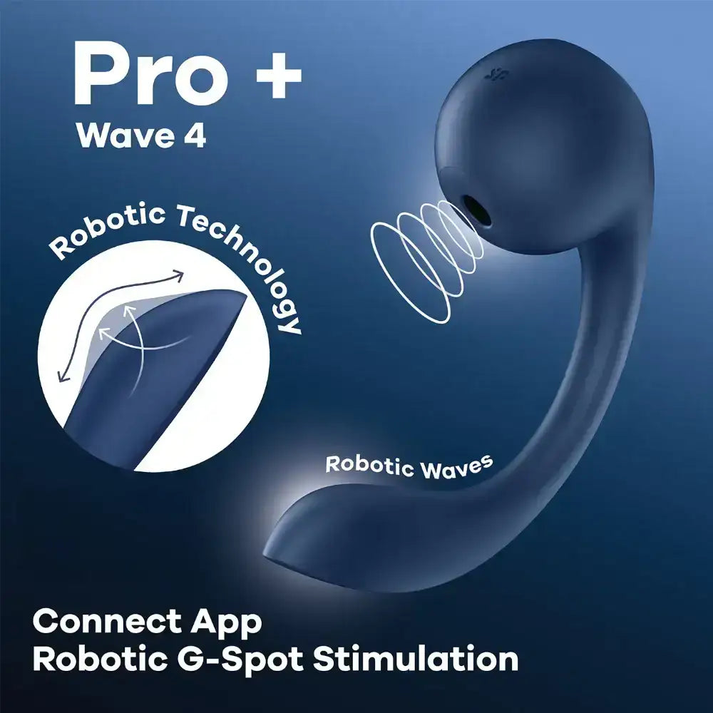 Satisfyer Pro+ Wave 4 Connect App Waterproof Flexible Tip Compact Personal Massager Singapore