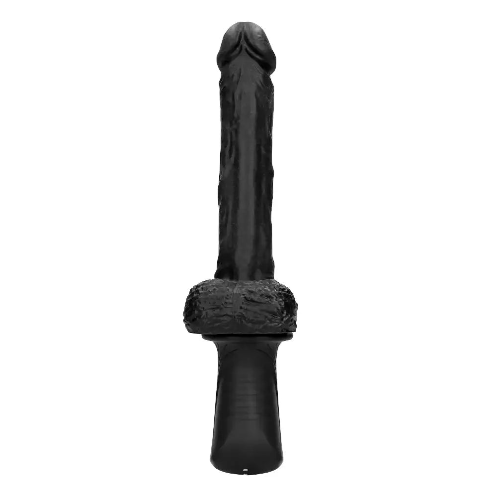 SHOTS Ouch! Hand Held Liquid Silicone Vibrating and Thrusting Sex Machine Black ergonomic liquid silicone surface for skin-safe grip and precise control Singapore