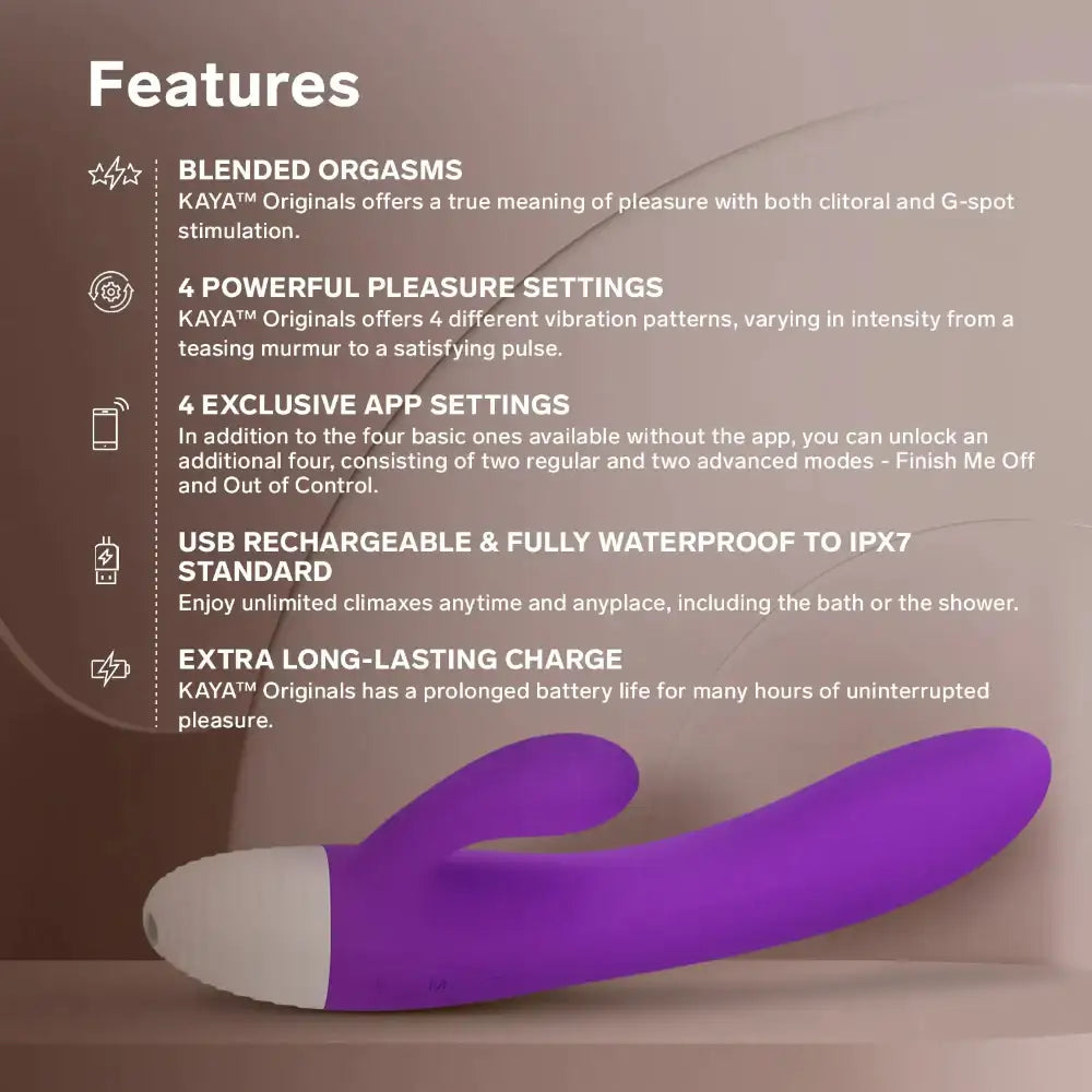 Lelo - Kaya Originals App-Controlled Rabbit Vibrator - Frisky Business Adult Sex Toys Shop