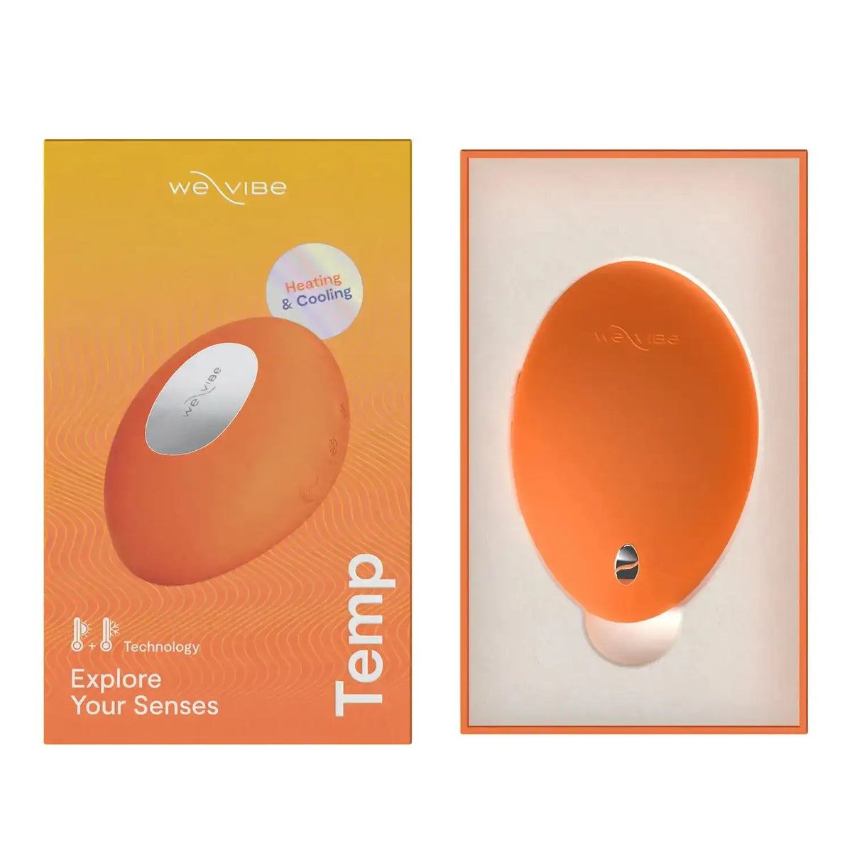 We-Vibe Temp Tangerine Rechargeable Vibrator Travel Friendly Compact Size Singapore