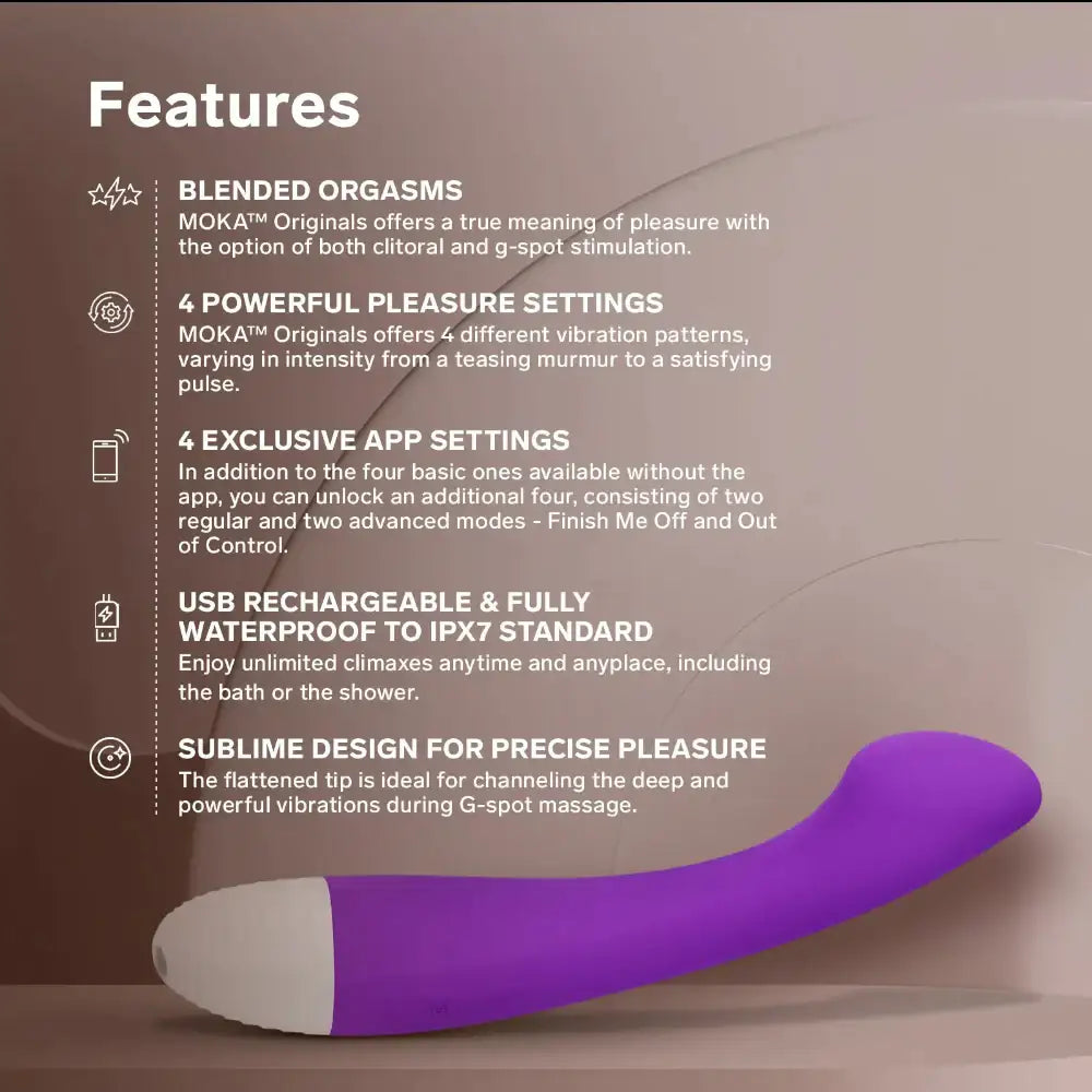 Lelo - Moka Originals App-Controlled G-Spot Vibrator - Frisky Business Adult Sex Toys Shop