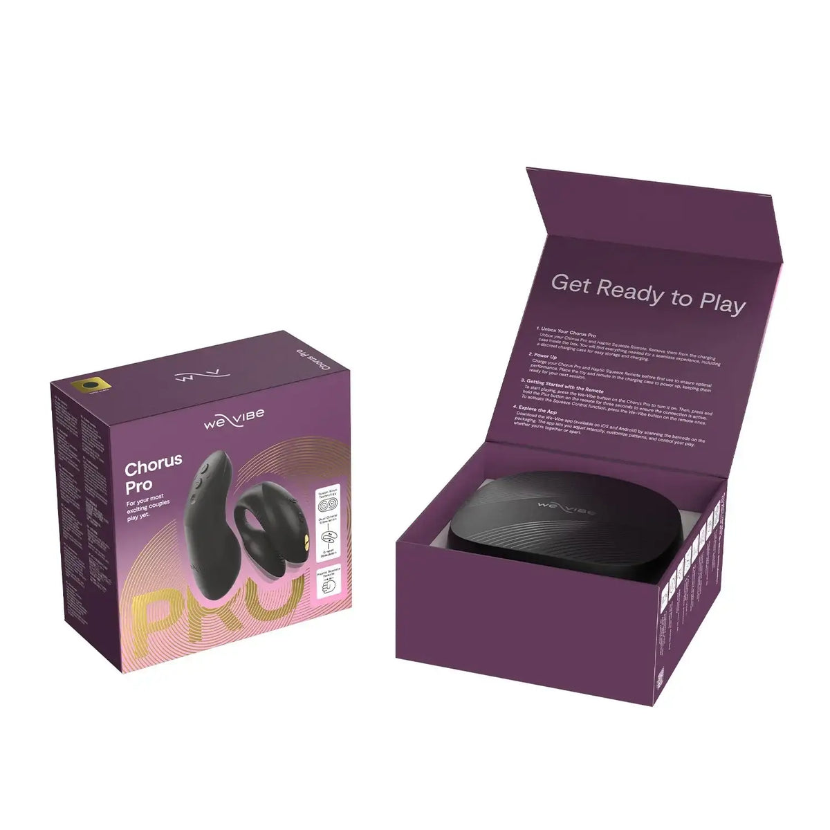 We-Vibe Chorus Pro Adjustable Fit Couple Vibrator Black Quiet Motor Technology Singapore