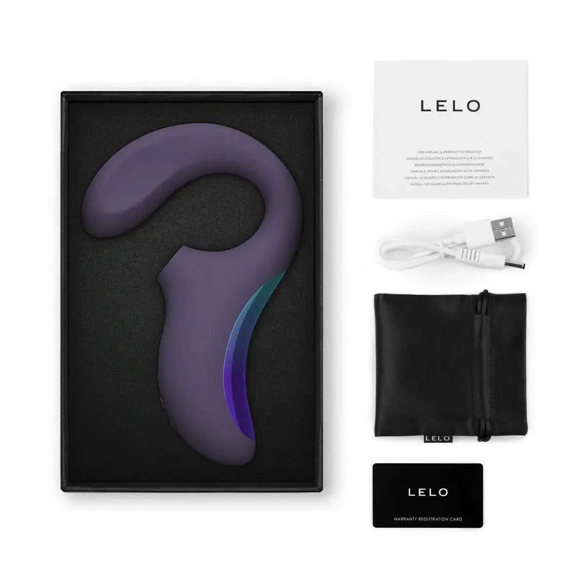 LELO Enigma Wave Triple Stimulation Sonic Massager Cyber Purple features adjustable wave motion and multiple intensity levels for personalized stimulation Singapore