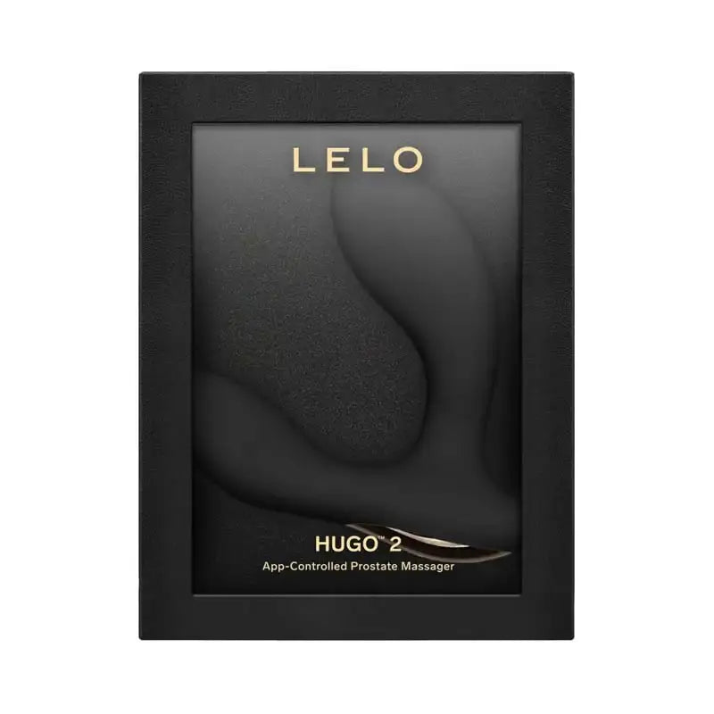 LELO Hugo 2™ APP Prostate Massager Black sleek black design with comfortable handle and precise ergonomic shape Singapore