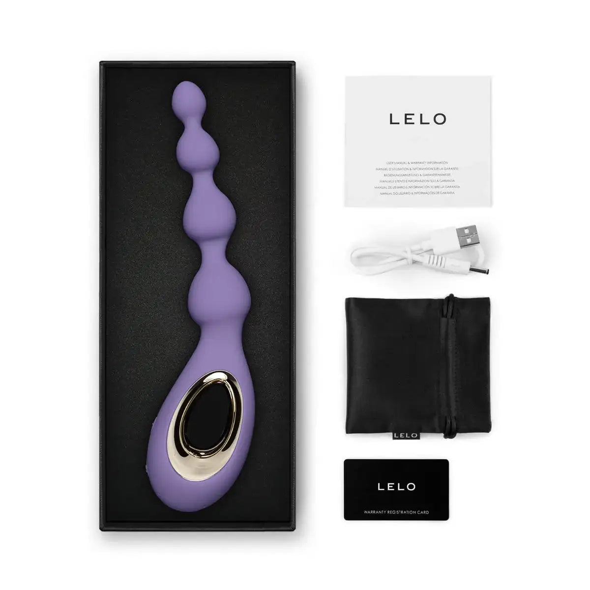 LELO Soraya Beads Anal Massager Violet Dusk rechargeable anal massager offering quiet operation and long-lasting performance Singapore