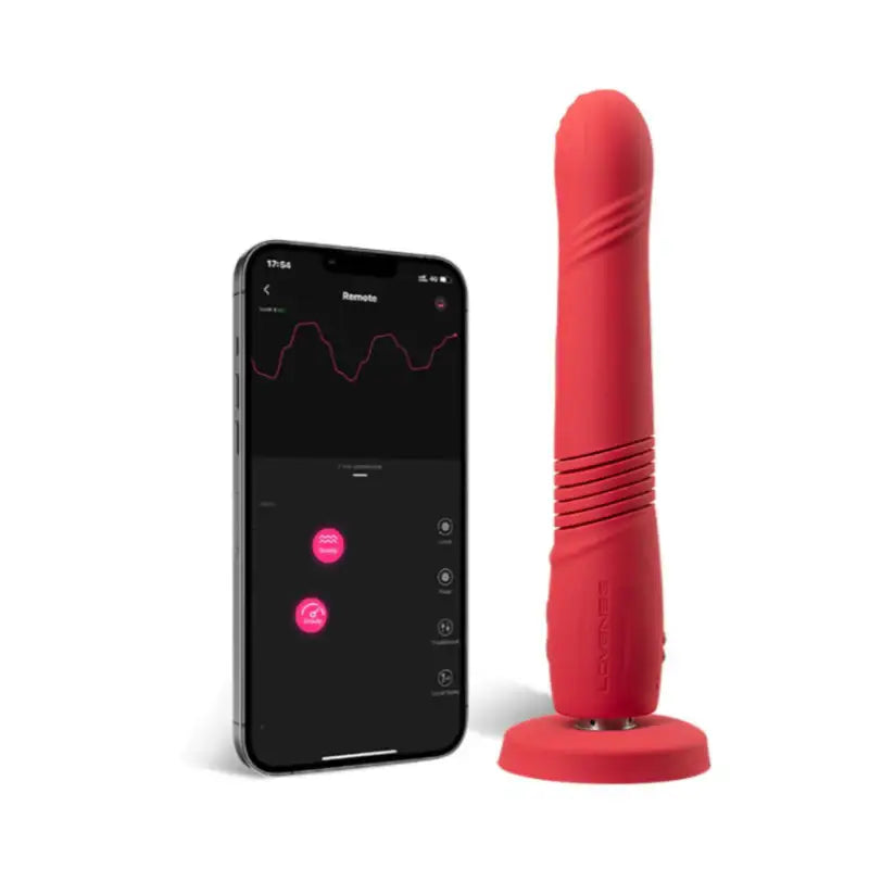 Lovense - Gravity App-Controlled, Automatic Thrusting & Vibrating Suction Cup Dildo - Frisky Business Adult Sex Toys Shop