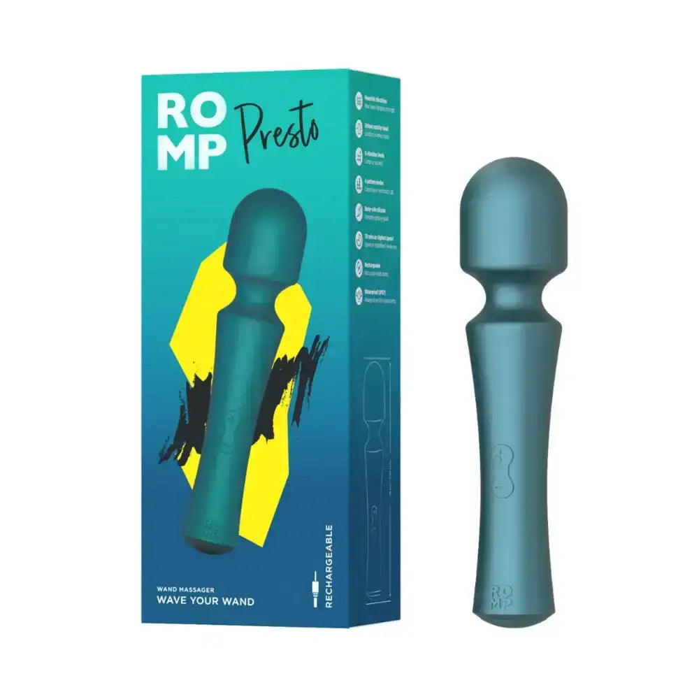 ROMP Presto Silicone Wand showing stylish design, smooth finish, and easy-to-clean material Singapore