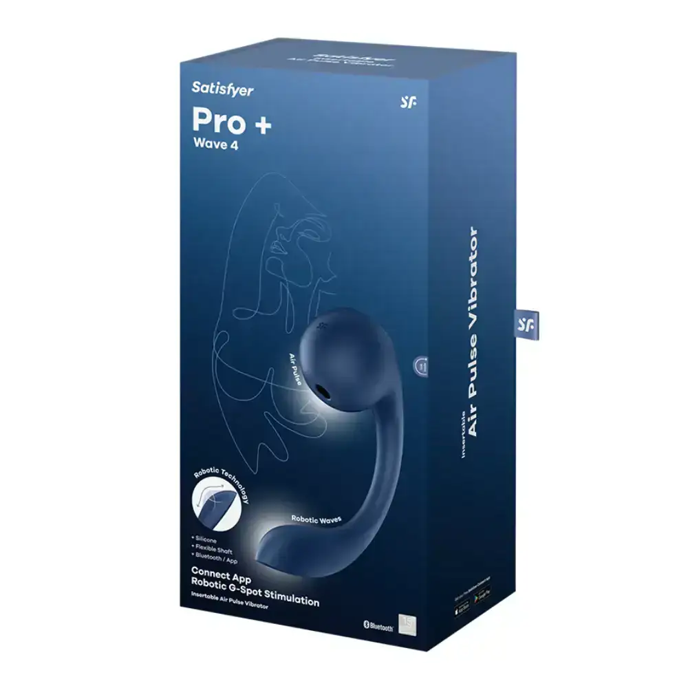 Satisfyer Pro+ Wave 4 Connect App Quiet Operation App-Controlled Flexible Tip Rechargeable Gadget Singapore