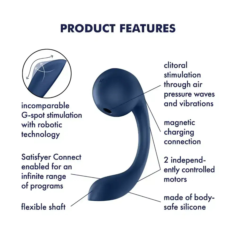 Satisfyer Pro+ Wave 4 Connect App Soft Silicone Material Gentle Touch Lightweight Adult Gadget Singapore