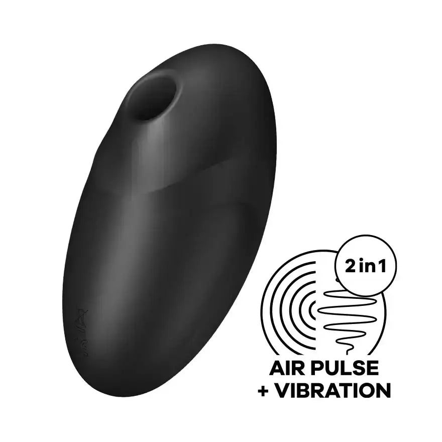 Satisfyer Vulva Lover 3 Clitoral Air Pulse Vibrator Black premium design soft silicone wellness product Singapore