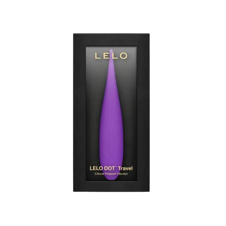 LELO Dot Travel Rechargeable Clitoral Pinpoint Vibrator Purple portable design ideal for discreet travel, hands-free use, and compact storage Singapore